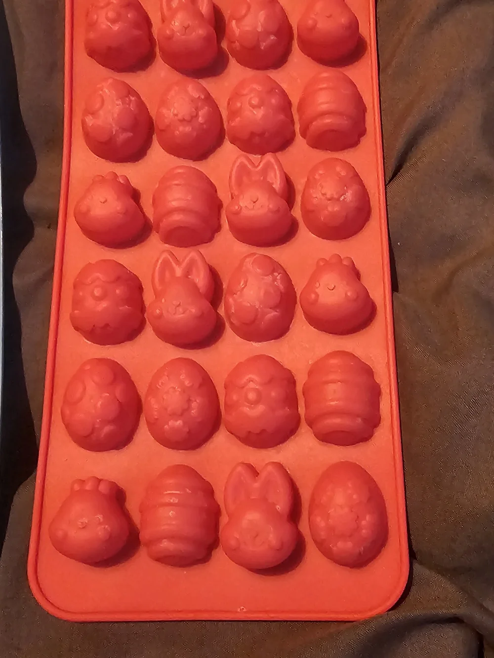 Easter Bunny & Egg Silicone Mold Duo - Light Blue & Coral